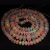 16 inches - AAAA - Ethiopian Opal Very Unique Super Rare Ethiopian Opal Smooth Rondells Super Rare Inside Fire Opal Size 3-7mm